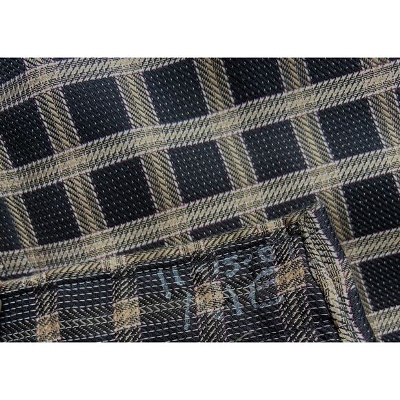 Men's Burberry XL Black Gold Check Classic Dress Shirt Long Sleeve USA Early 00s - Picture 11 of 11